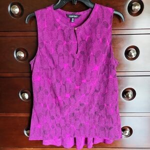 Pink Pleated Embellished Blouse